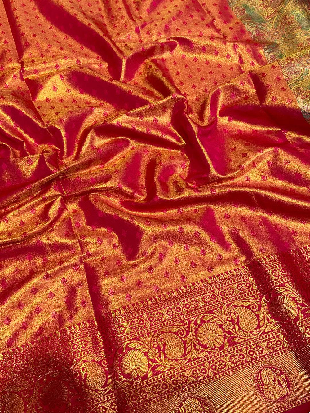 Luxurious Dharmavaram silk saree with intricate craftsmanship