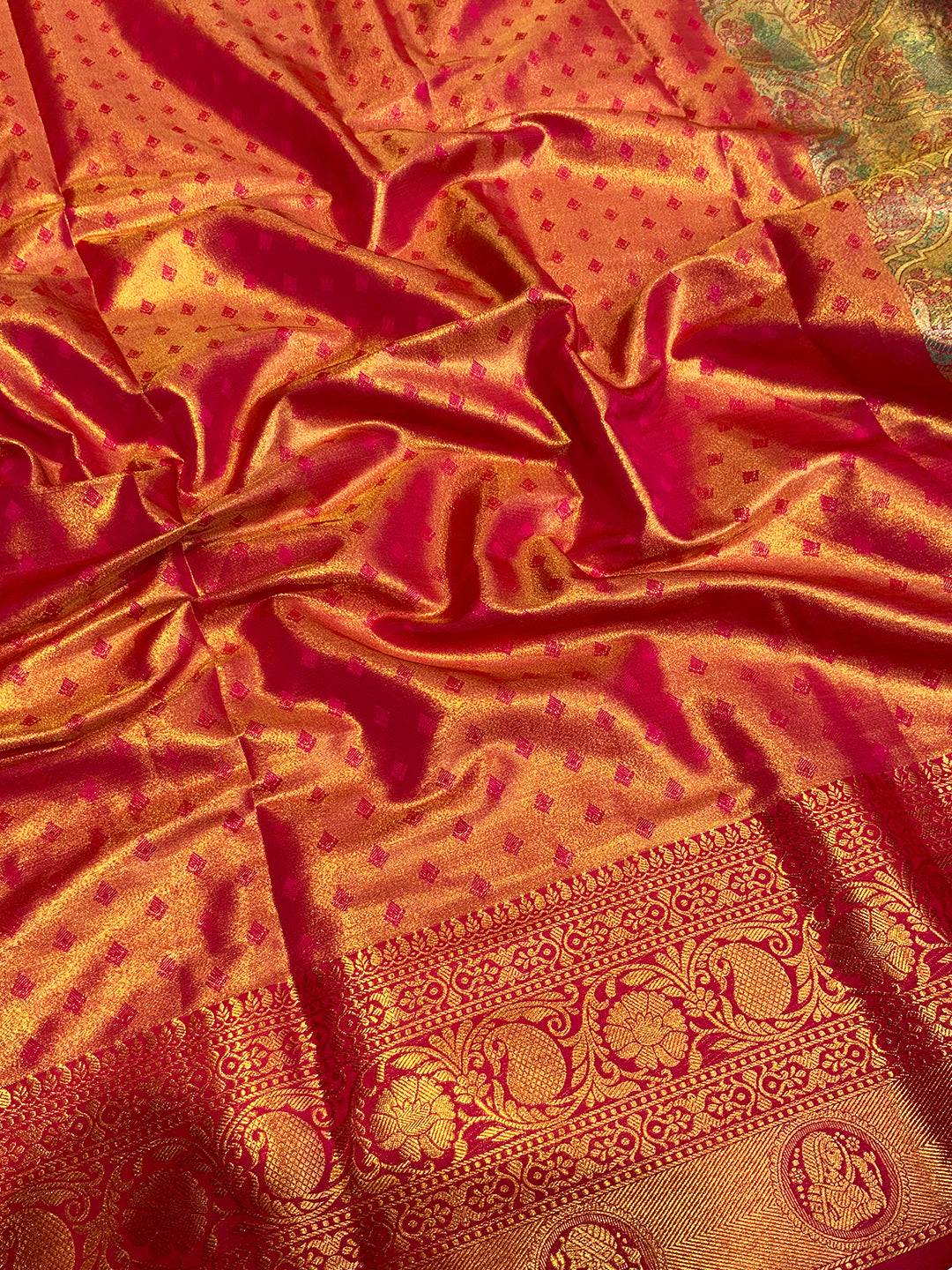 Luxurious Dharmavaram silk saree with intricate craftsmanship