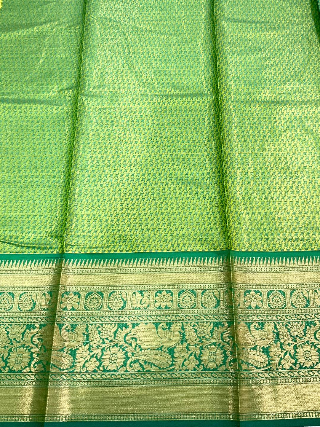 Green Kanjivaram Zari Tissue Saree