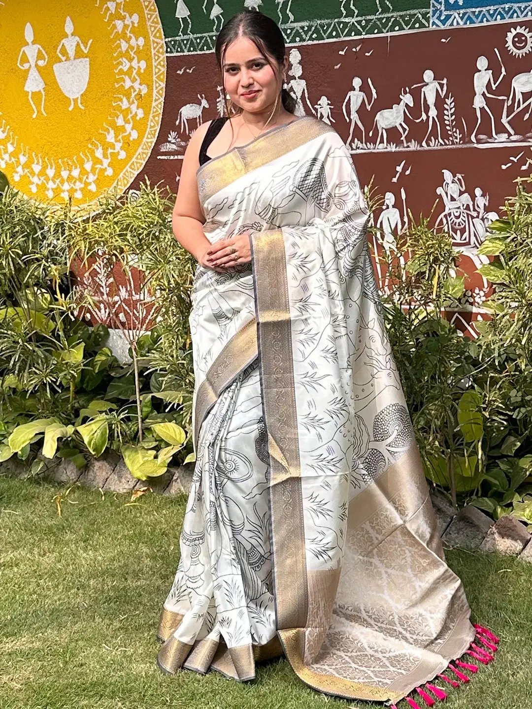 Exclusive Kalamkari and Block Print Work Saree 