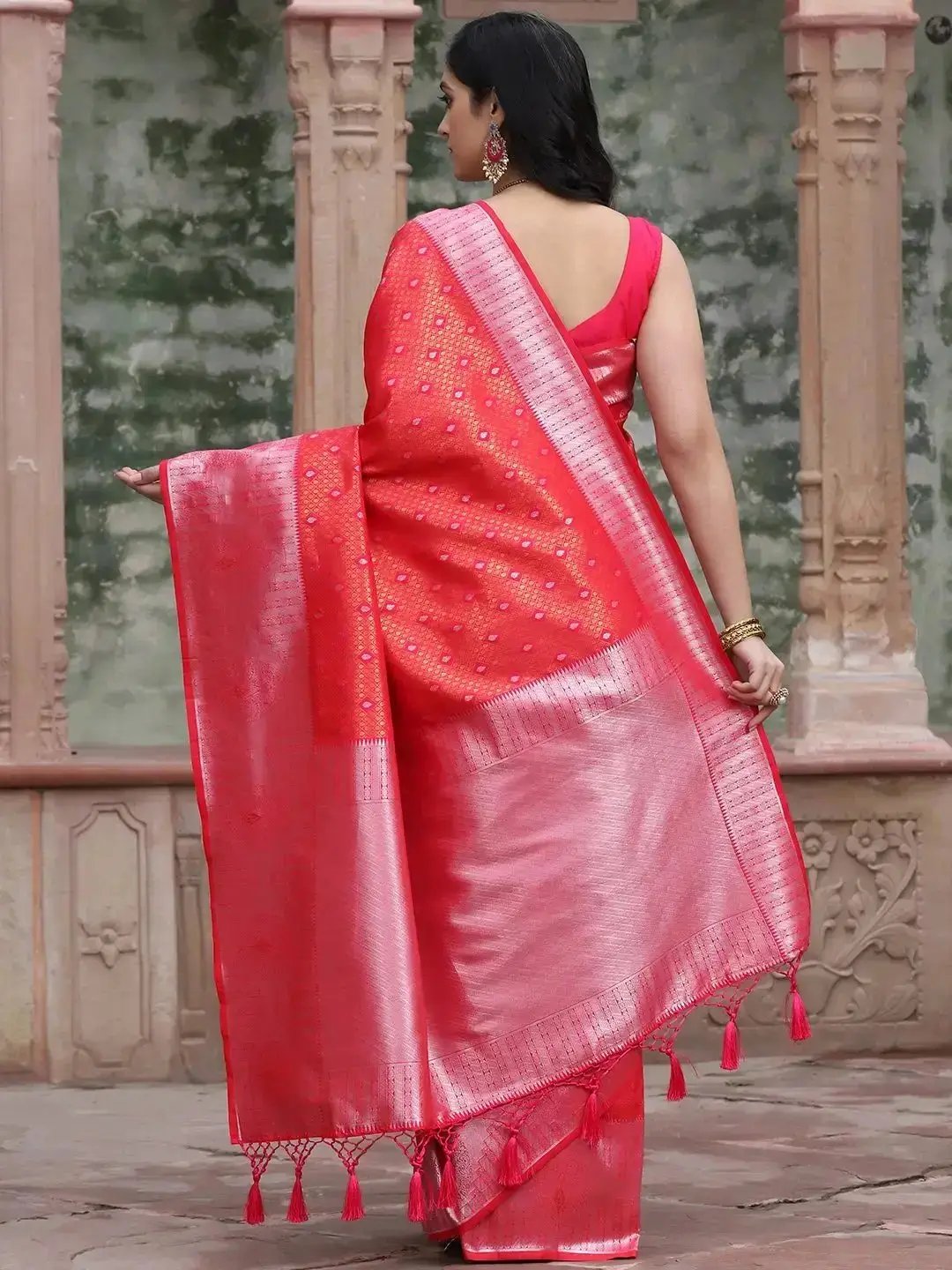 Kanjivaram Silk Saree with Zari Work 