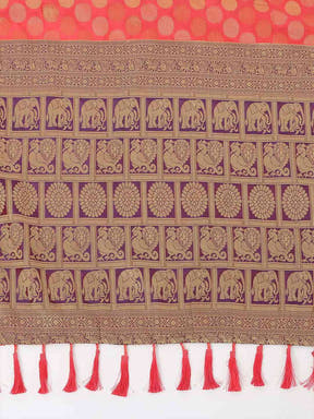 Banarasi Silk Kanchi Pattu With Polka Dots Saree