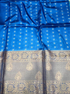Elegant Floral Fantasy Banarasi Silk Saree