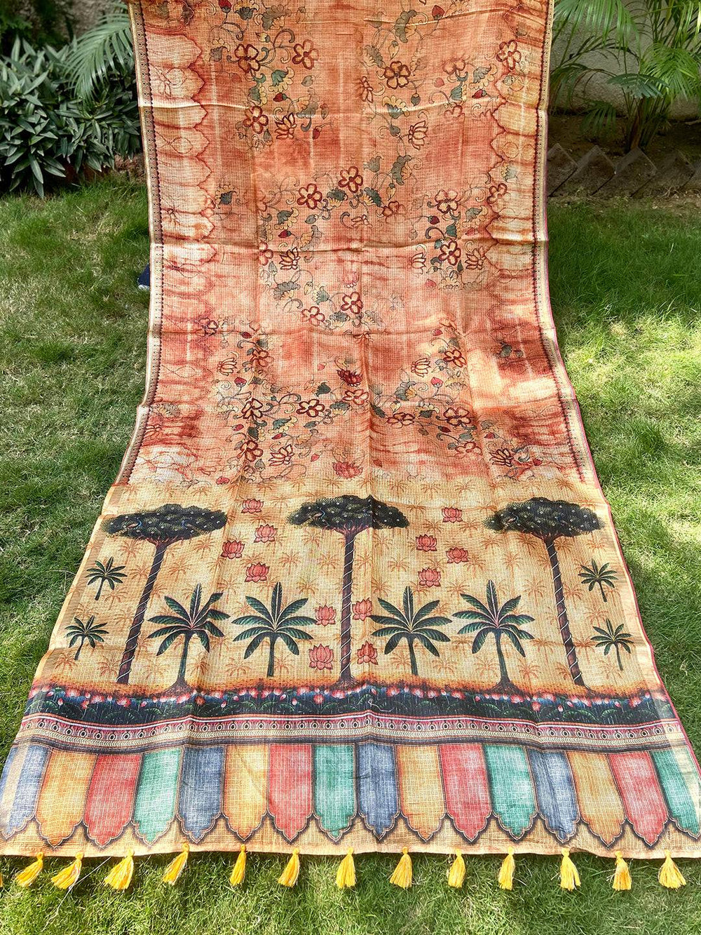 Kota Doriya Silk Saree With Flower Prints and Rich Pallu