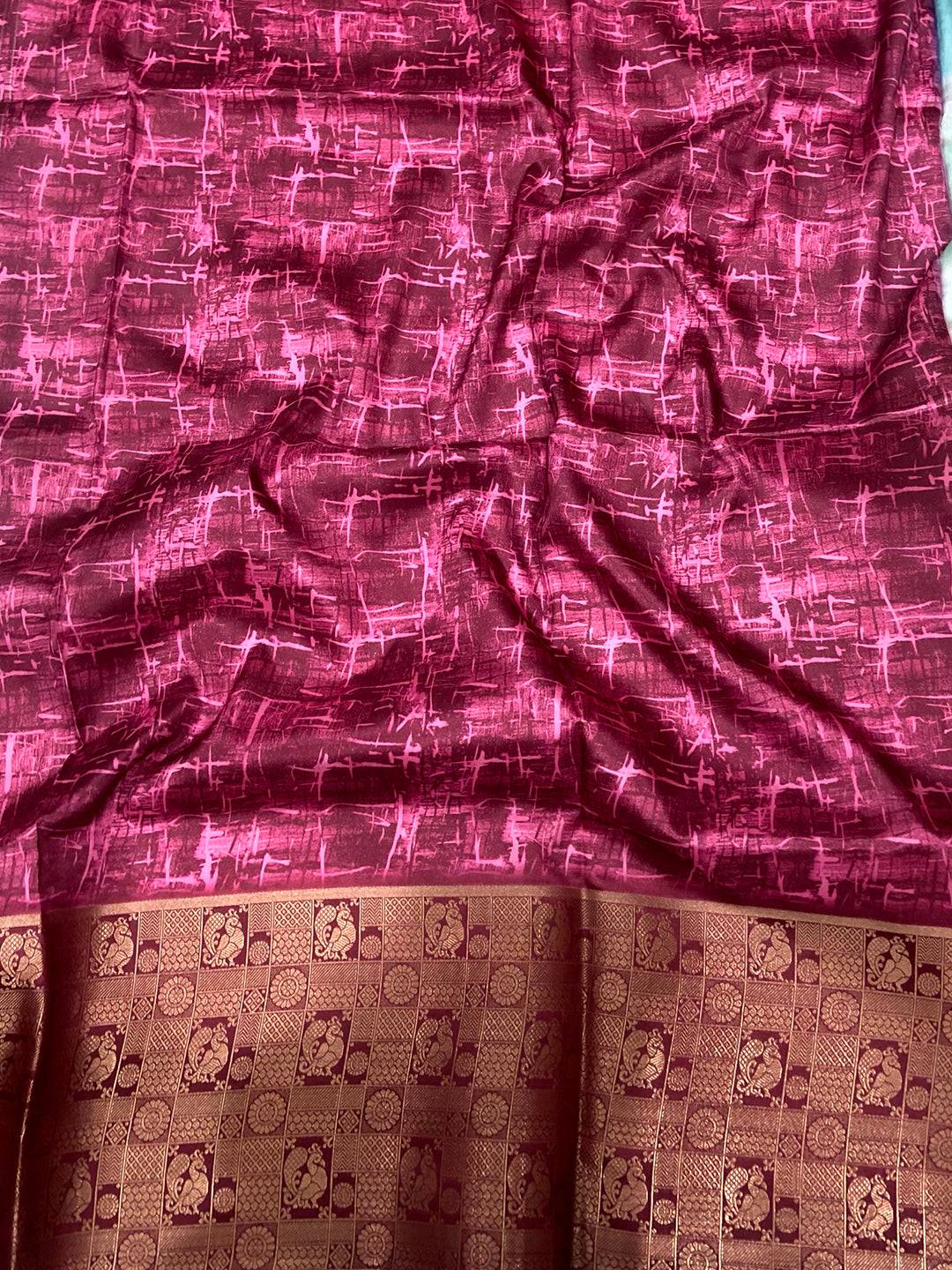 Heritage Soft Banarasi Silk Digital Print Saree