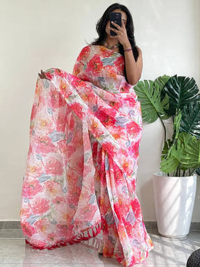 Bollywood Multy Colored Print Elevate Style Saree 