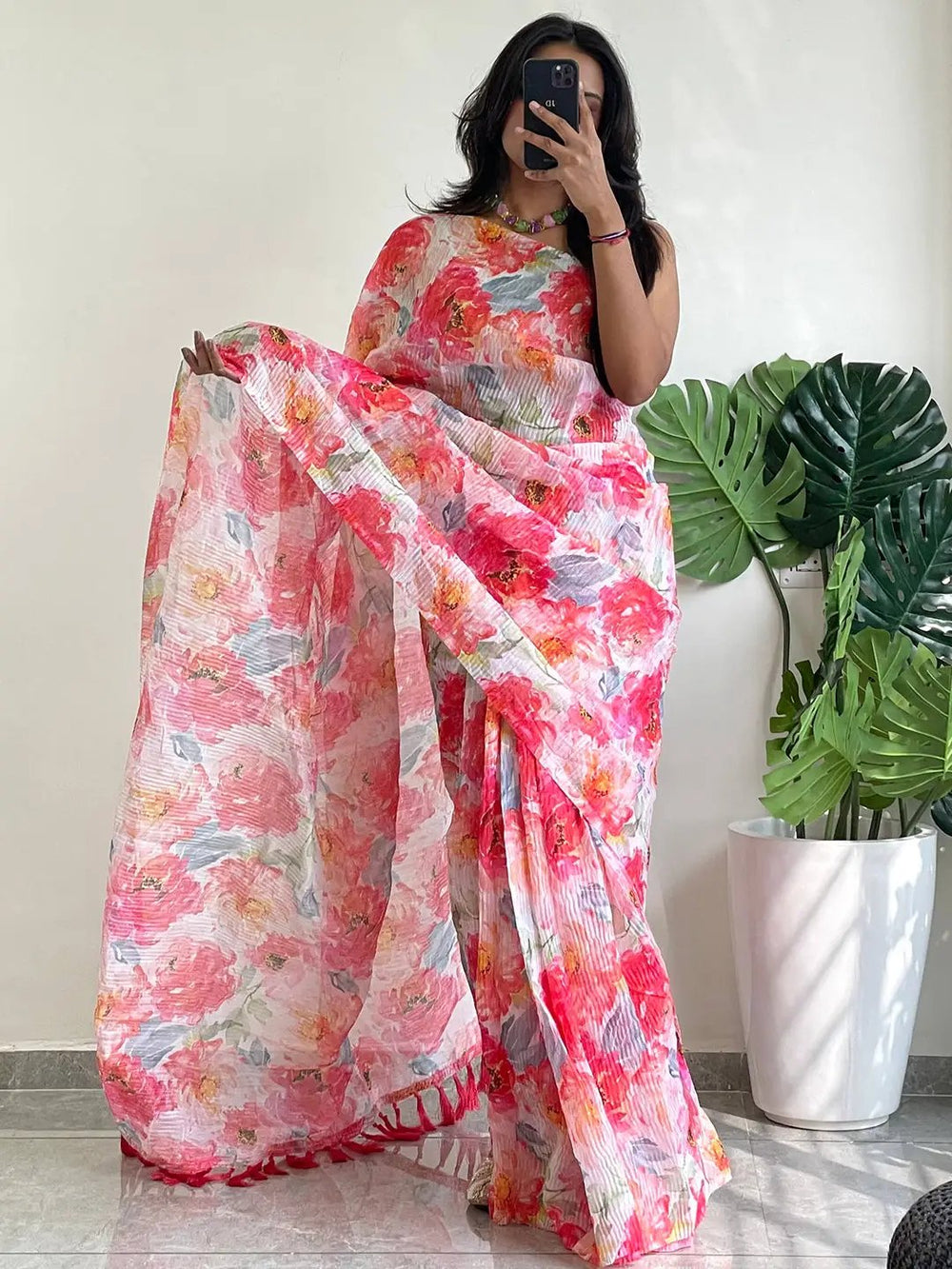 Bollywood Multy Colored Print Elevate Style Saree 