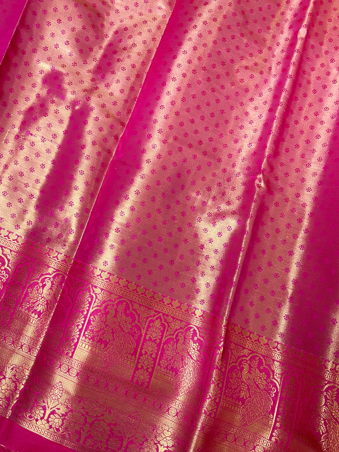 Majestic Red And Gold Peacock Saree