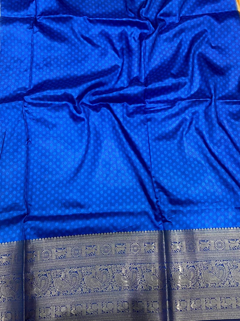 Golden Beige Banarasi Silk Kalamkari Saree