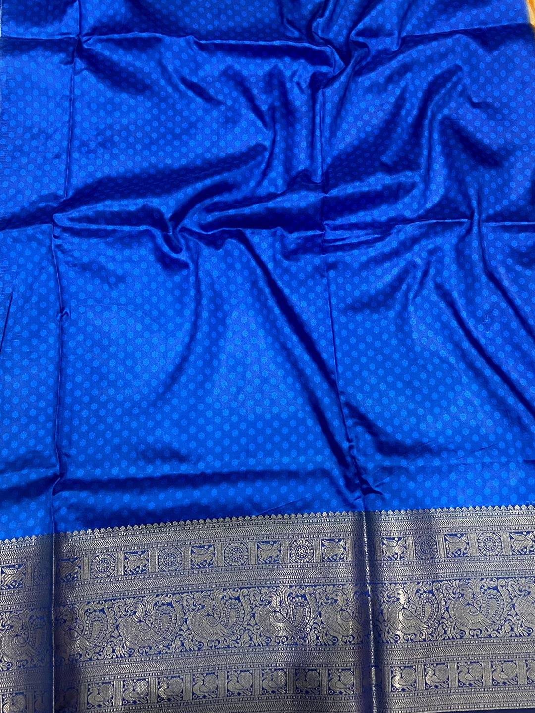 Golden Beige Banarasi Silk Kalamkari Saree