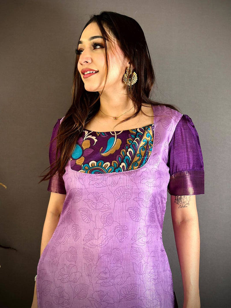 Regal Soft Dola Silk Round Neck Kurti