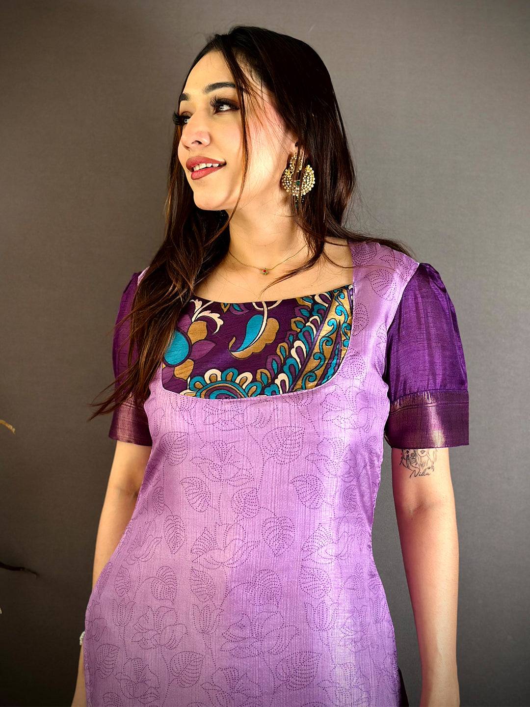 Regal Soft Dola Silk Round Neck Kurti