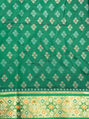 Wine Pochampally Patola Soft Silk Saree