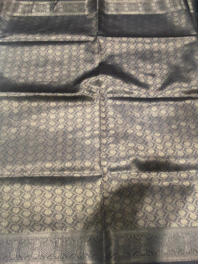 Grey Ghicha Weave Floral Saree
