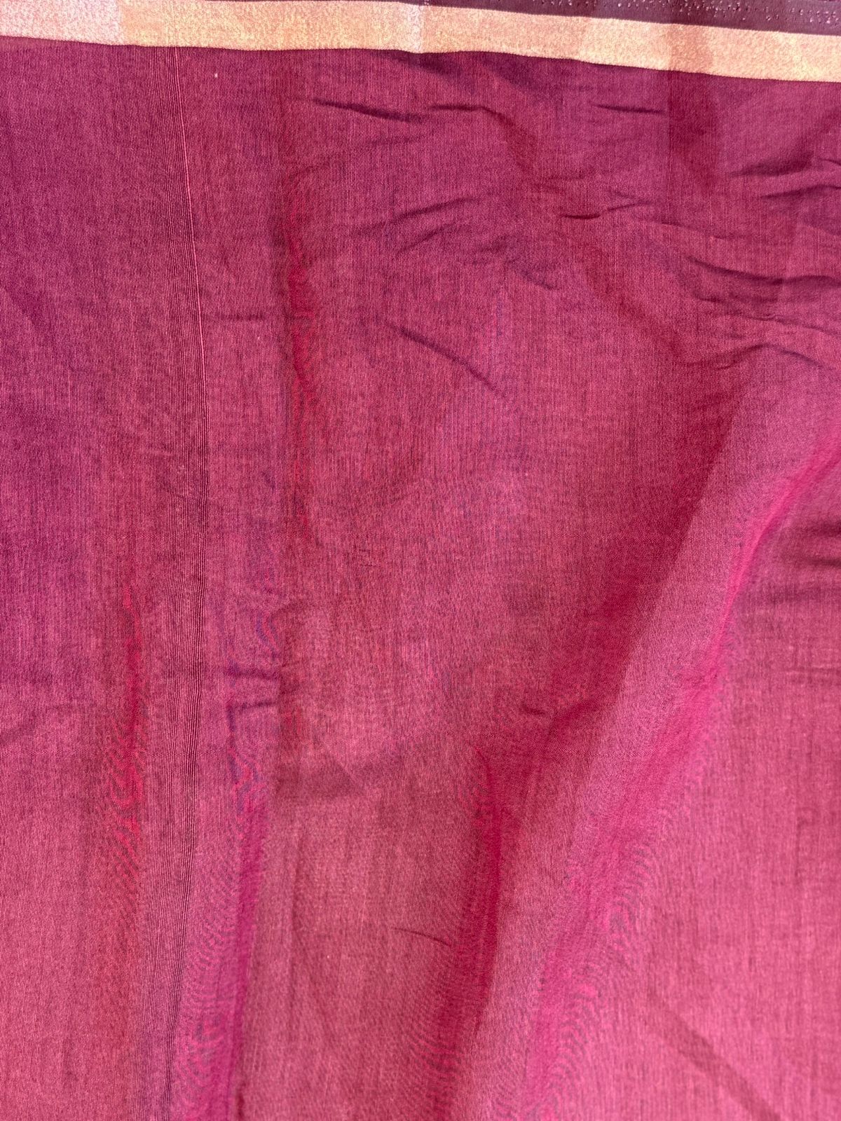 Orange Mul Kalamkari Printed Saree