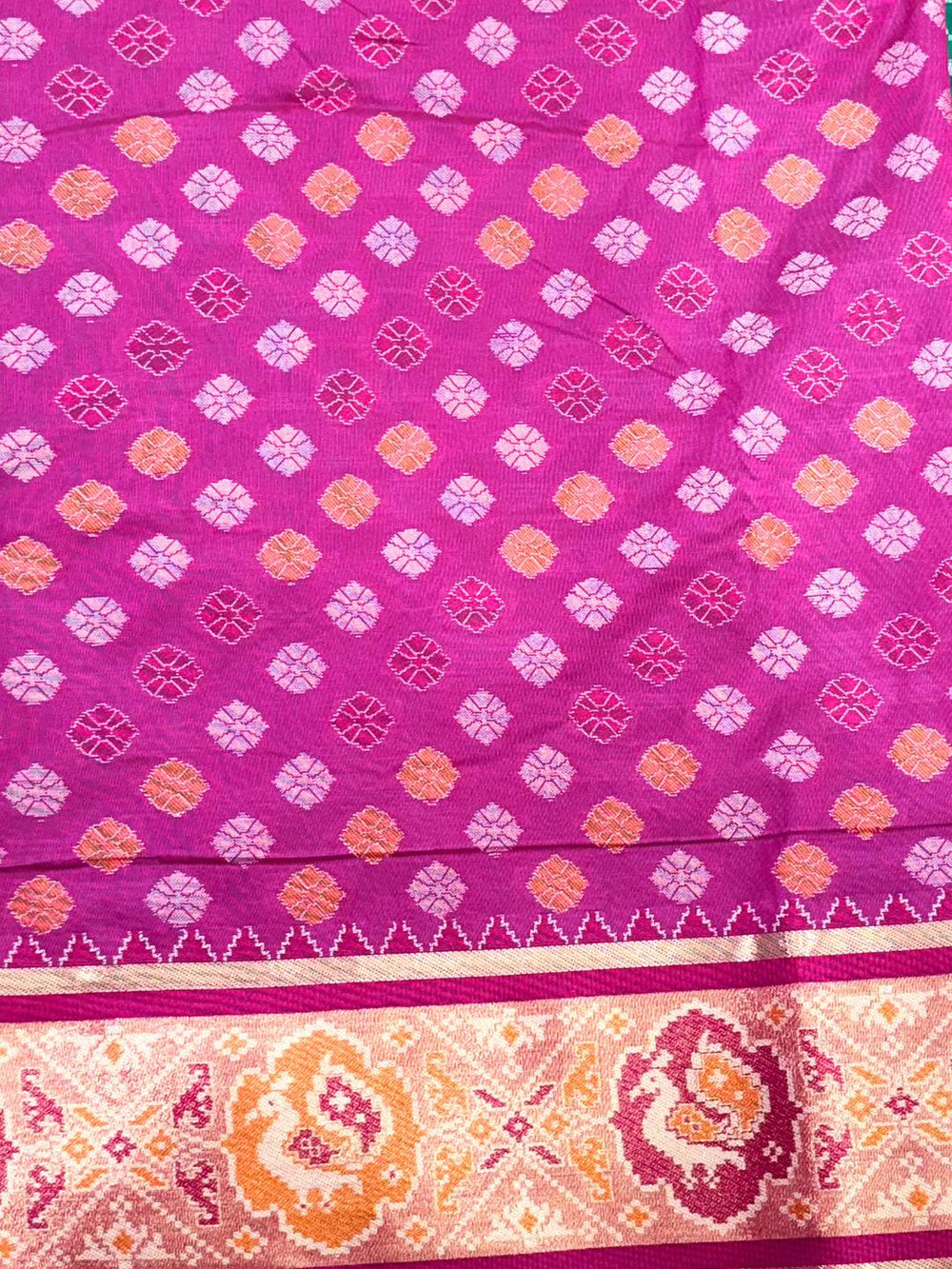 Elegant Sky Blue Pochampally Patola Silk Saree