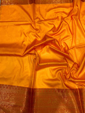 Regal Cream Floral Banarasi Silk Saree