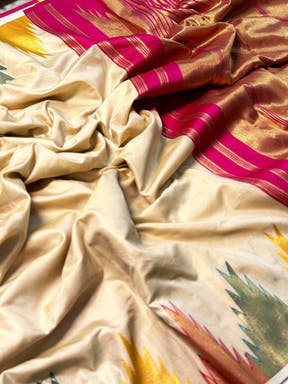 Chiku Copper Radiance Katan Silk Saree