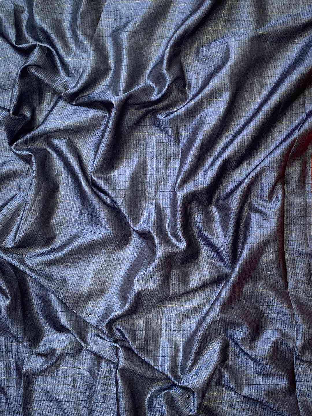 Close-up of soft silk fabric with Bandhej print and texture