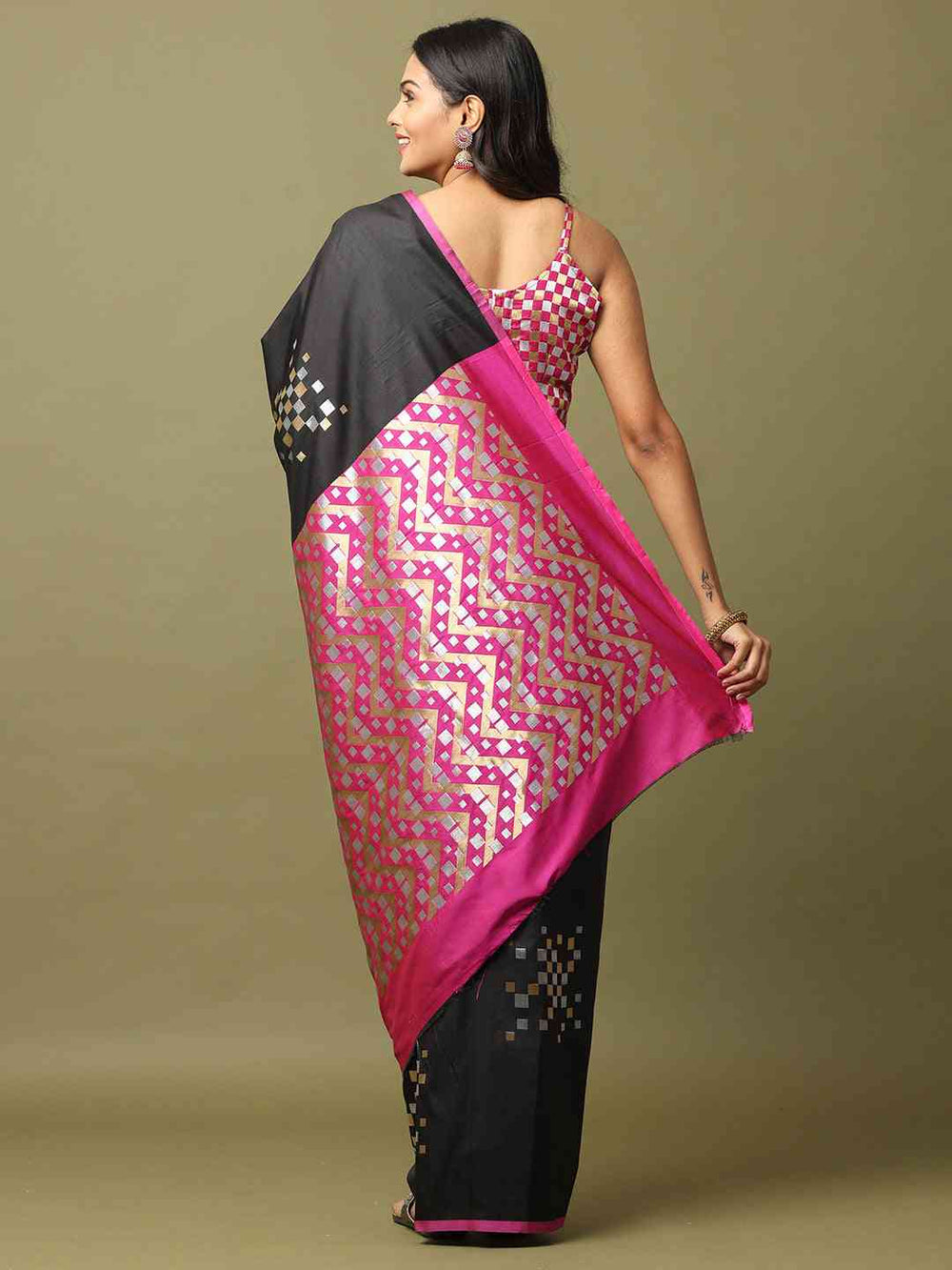  Pure Banarasi Katan Silk Kanchi Zari Weaving Saree