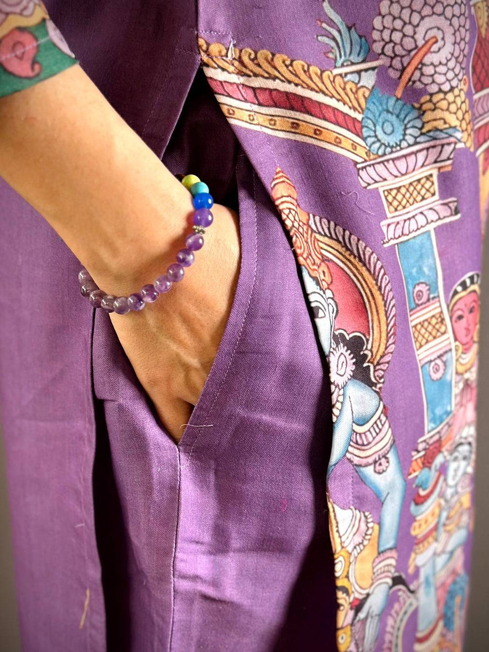 Classic Kalamkari Round Neck Kurti
