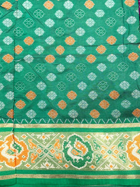 Elegant Wine Pochampally Patola Silk Saree