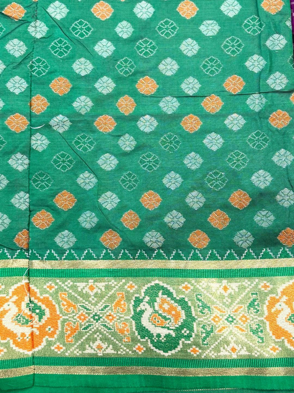 Elegant Wine Pochampally Patola Silk Saree