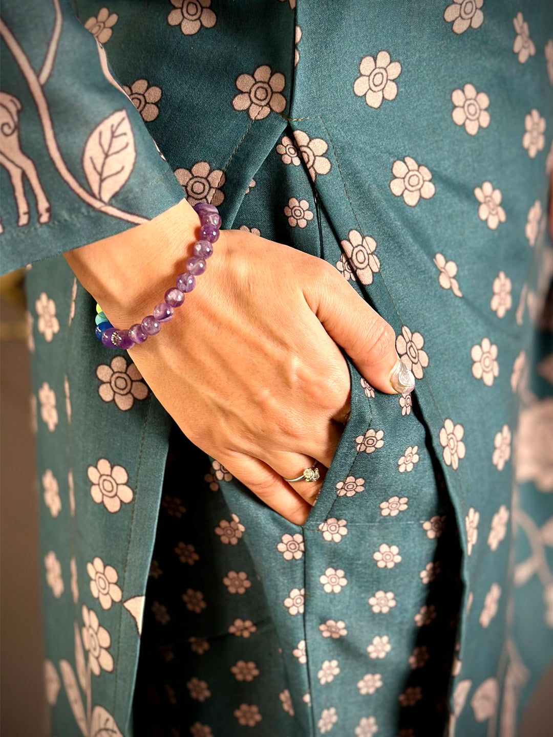 Elegant Kalamkari Round Cotton Kurti