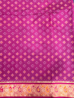Rama Soft Silk Saree With Patola Weaving
