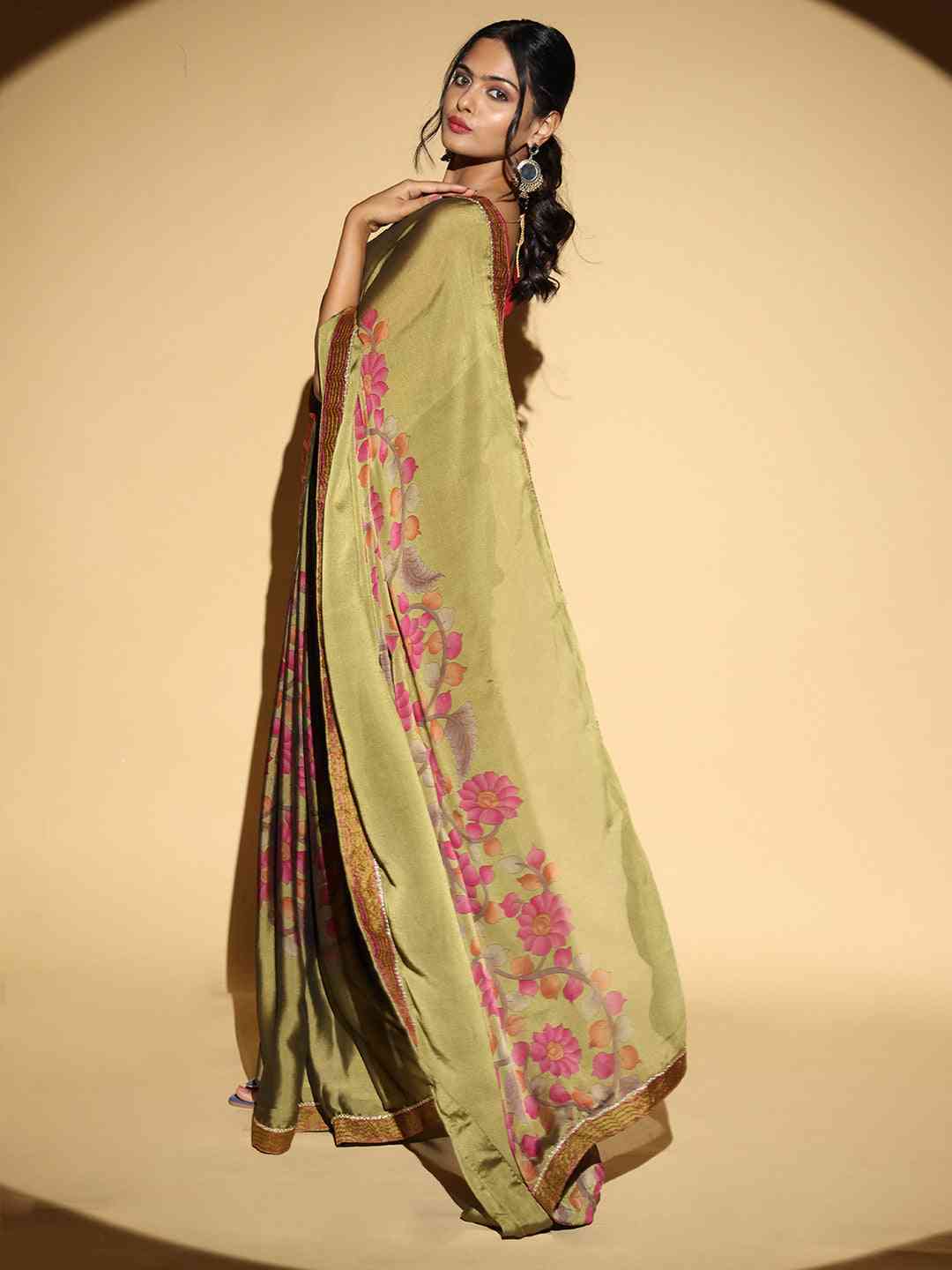  Soft Georgette Multi Colored Saree