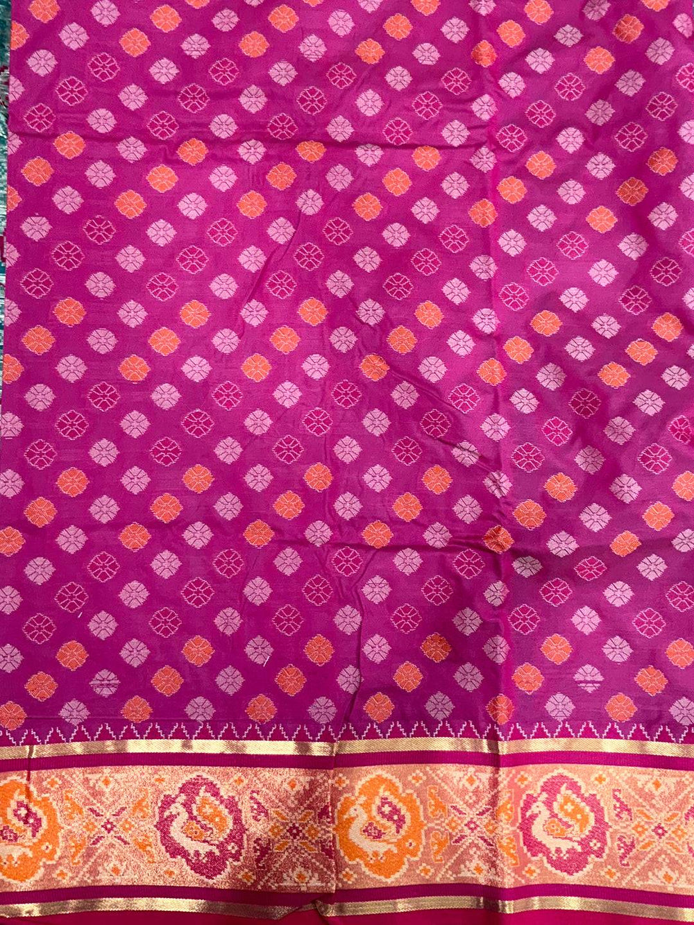Elegant Rama Pochampally Patola Silk Saree