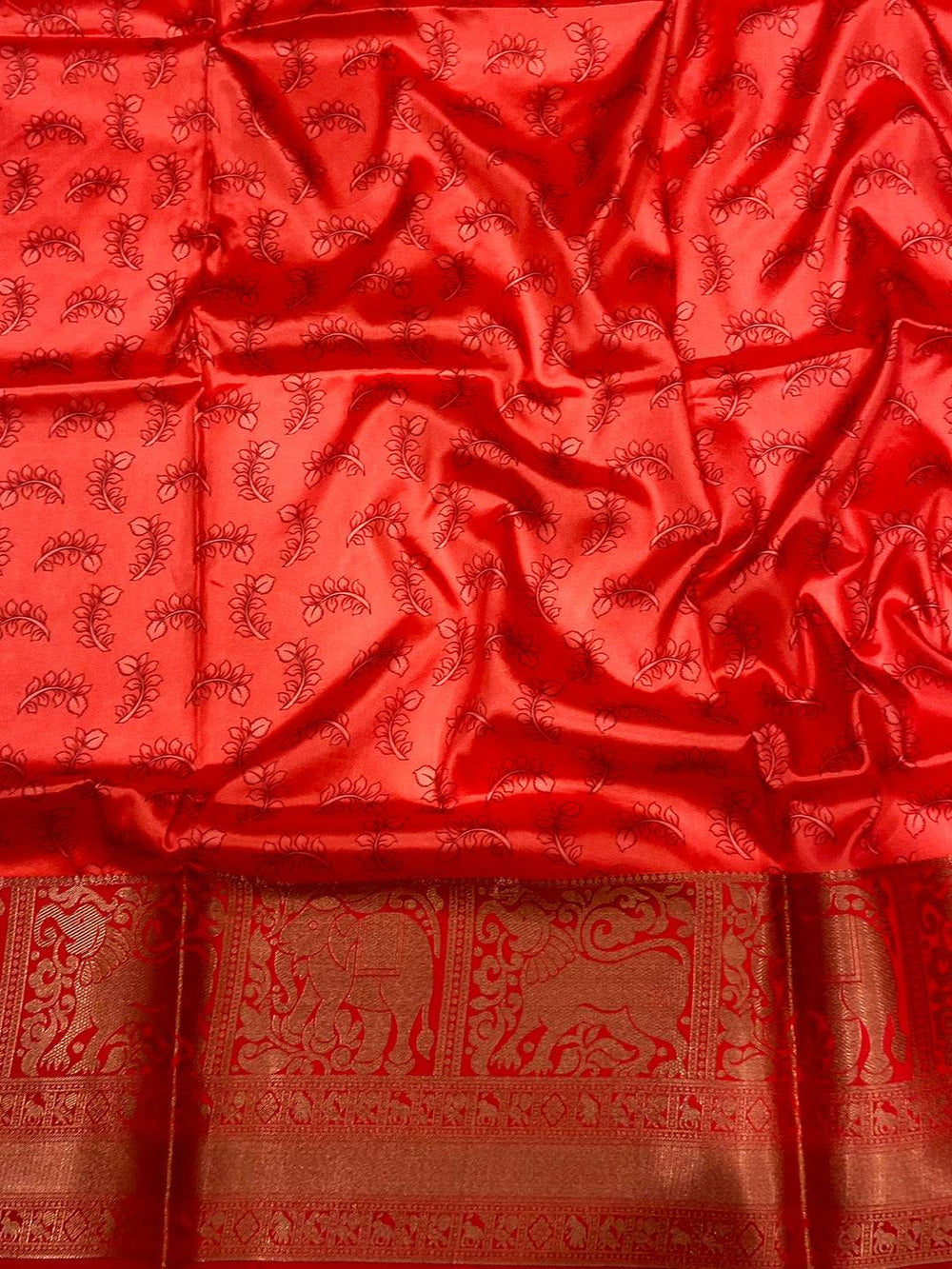Regal Navy Kalamkari Digital Prints Saree