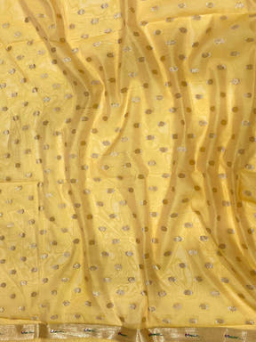 Yellow Soft Zari Tissue Paithani Saree