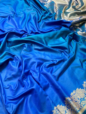 Radiant Ombre Weaving Mashru Silk Saree