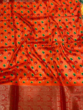 Multi Bandhej Printed Banarasi Saree