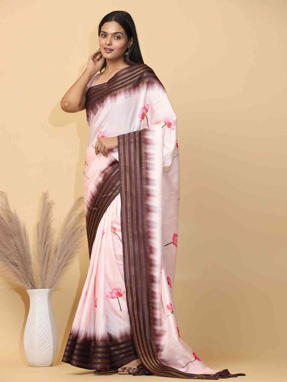  Soft Silk Pichwai Kalamkari Saree for Party Wear