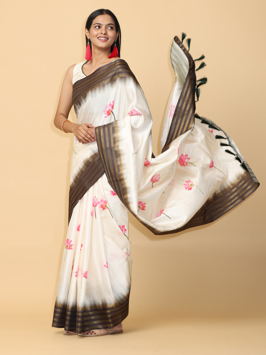  Soft Silk Pichwai Kalamkari Saree for Party Wear
