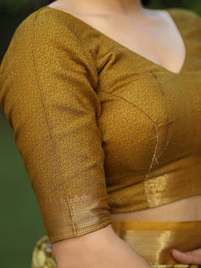 Yellow Pure Viscose Dola Silk Floral & Kalamkari Print Saree