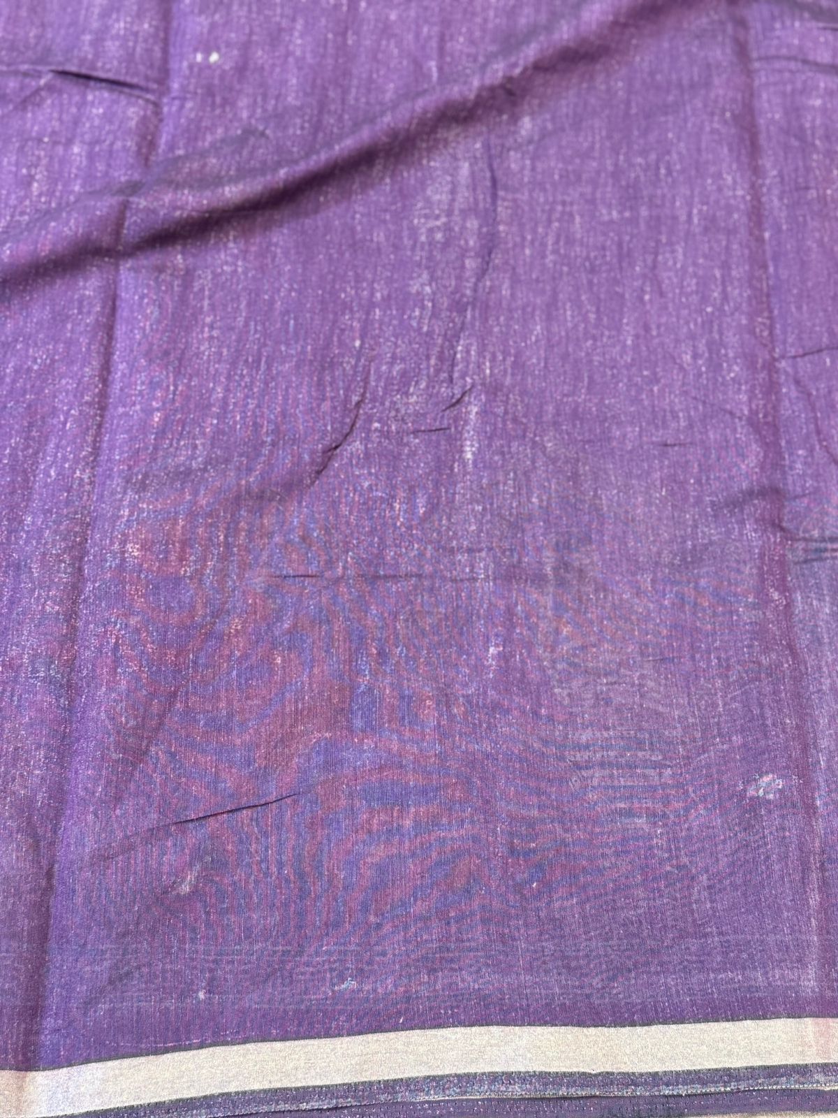 Purple Mul Kalamkari Printed Saree