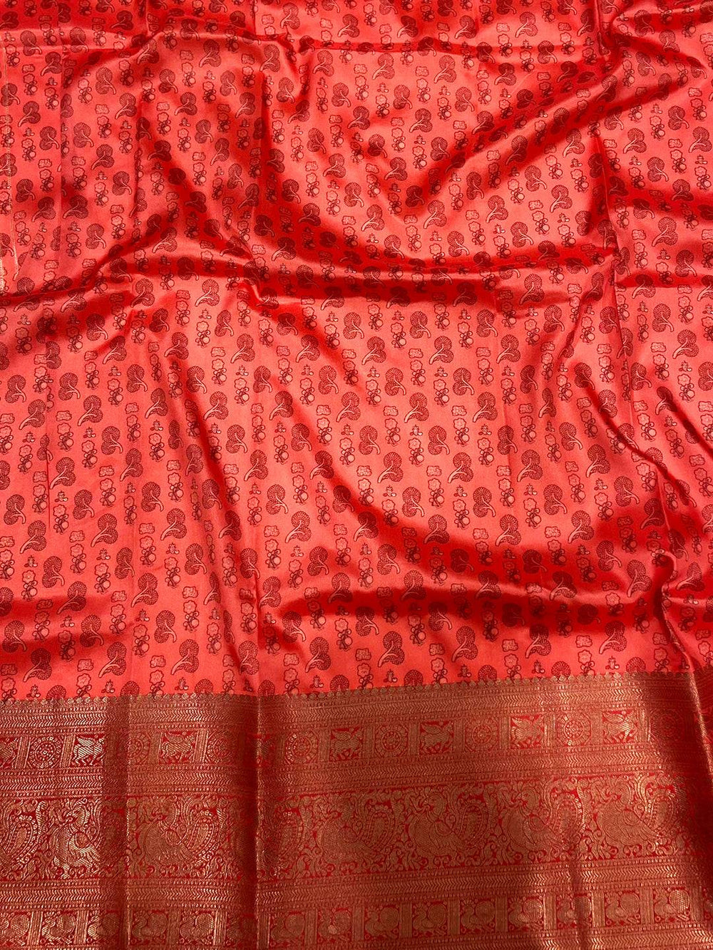 Cream Banarasi Silk Kalamkari Saree


