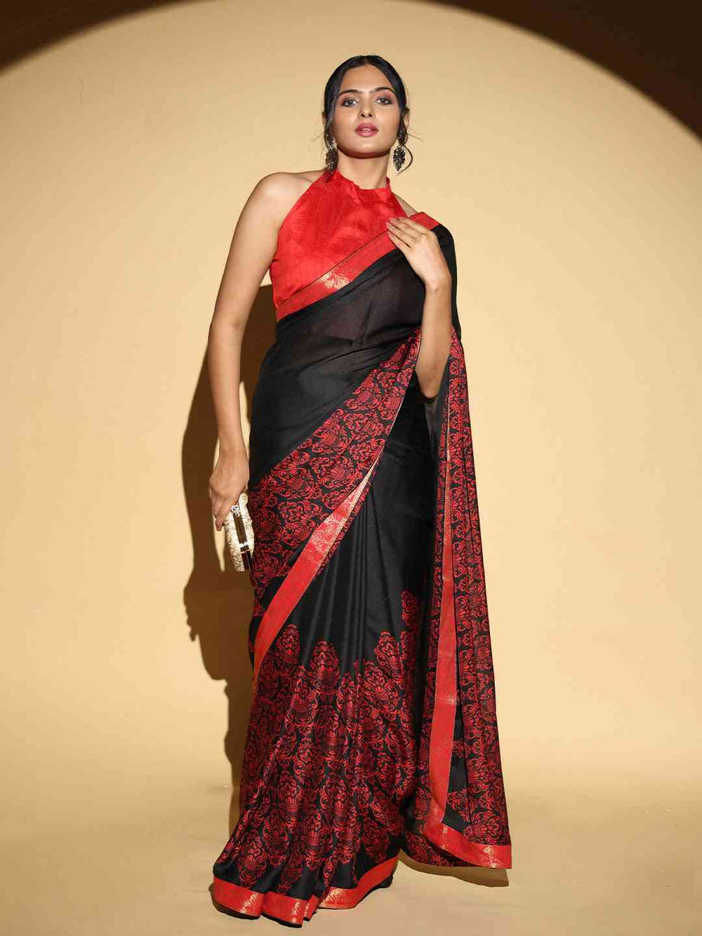 Soft Georgette Multi Colored Party Wear Designer Saree