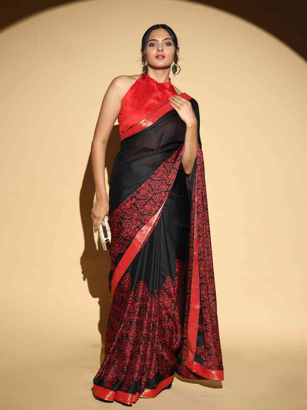 Soft Georgette Multi Colored Party Wear Designer Saree