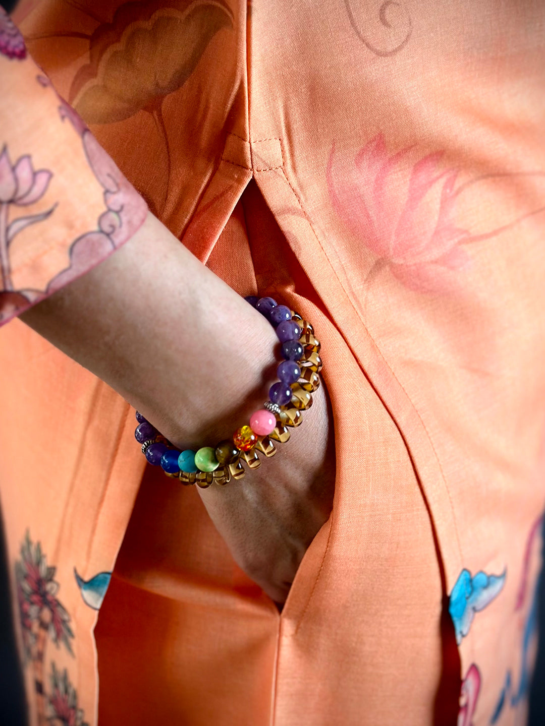 Opulent Kalamkari Overlap Neck Kurti