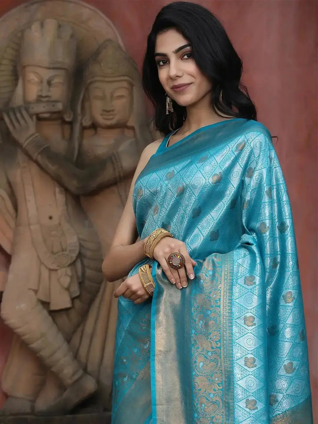 Kanjivaram Silk Saree with Zari Work