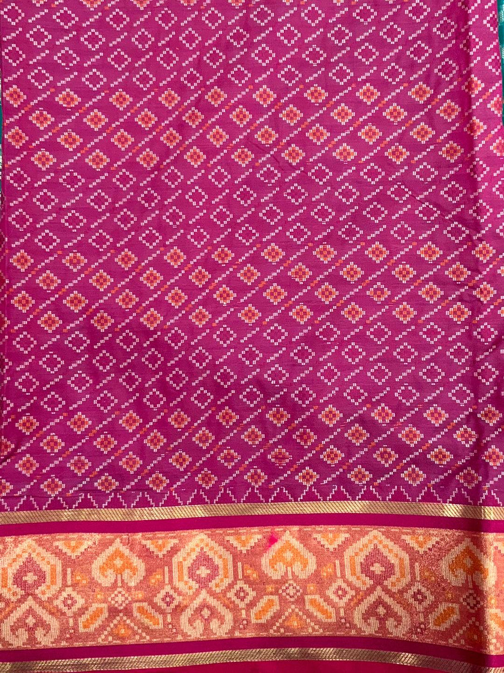 Vibrant Pochampally Patola Silk Saree