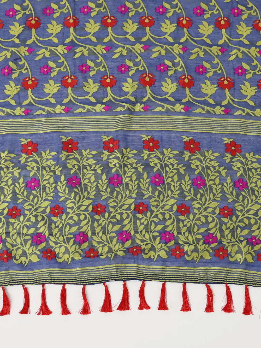  Dhakai Jamdani Cotton Silk Saree