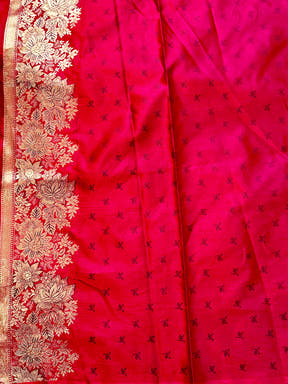 Vibrant Ombre Weaving Mashru Silk Saree