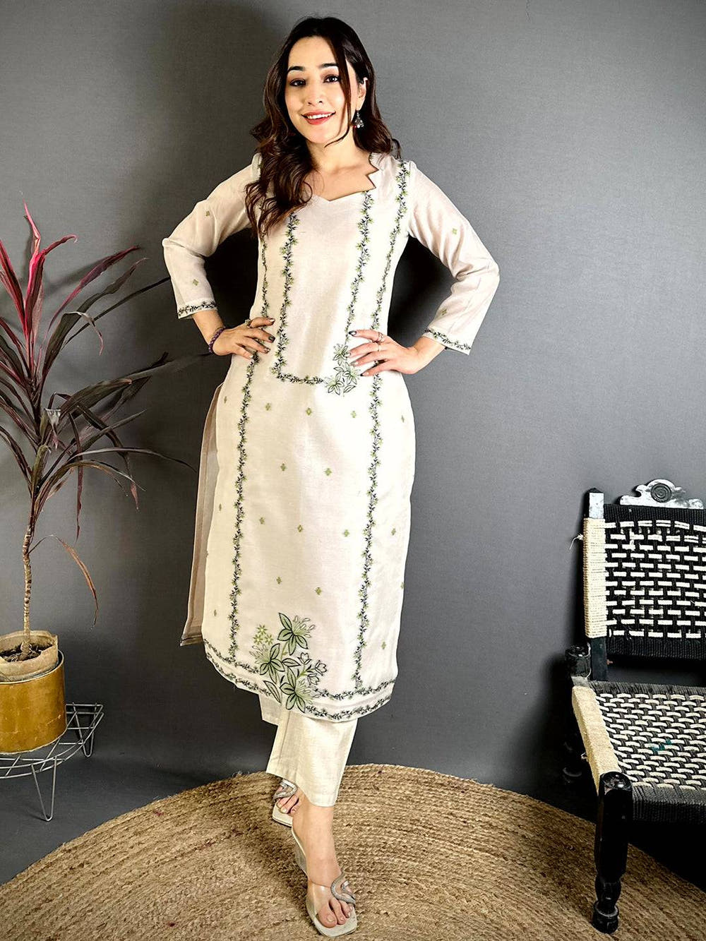 Ivory Floral Heritage Dress