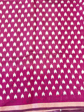 Pink Mul Cotton Bandhej Print Saree