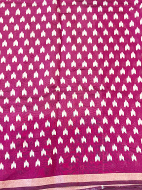 Pink Mul Cotton Bandhej Print Saree